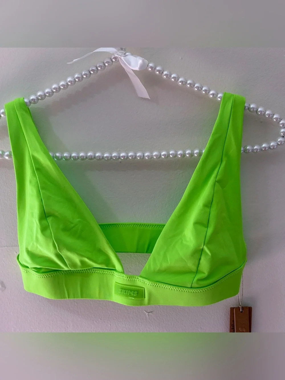 💚 SKIMS Recycled Swim Plunge Bikini Set | Neon Green | S | NWT